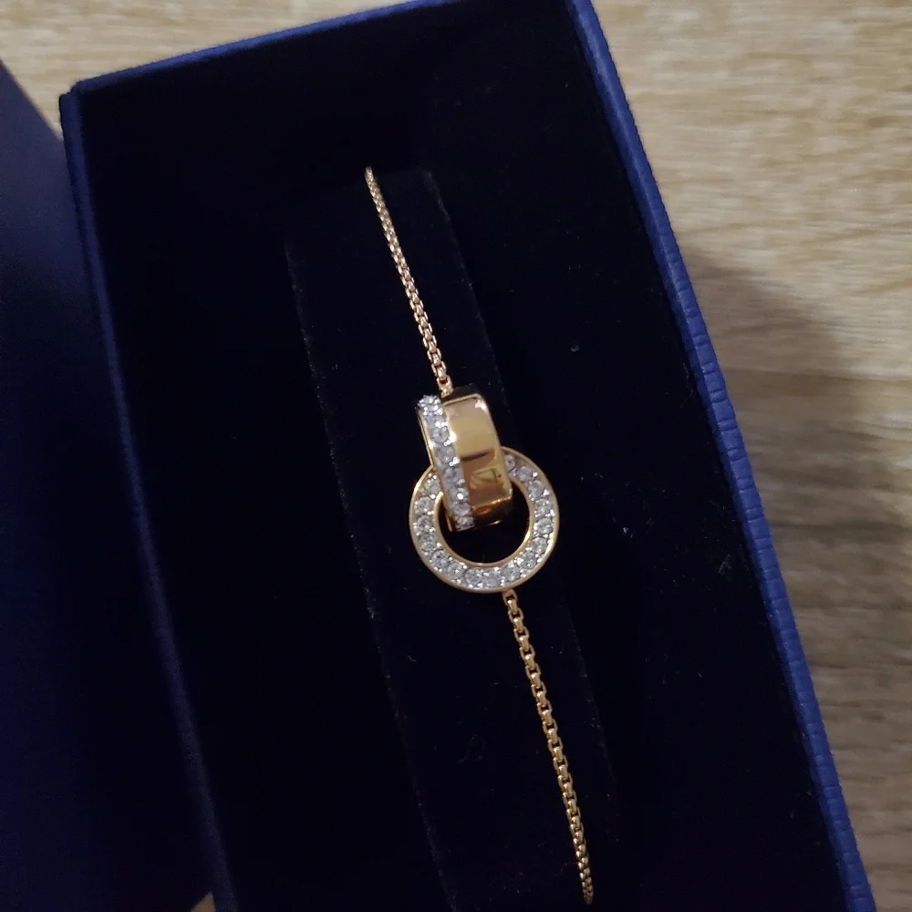 Swarovski rose gold tone crystal bracelet - Picture 3 of 3